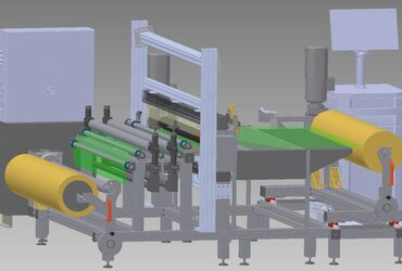 Modularer Wickel- und Schneidtisch