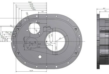 Zeichnung Getriebegehäuse